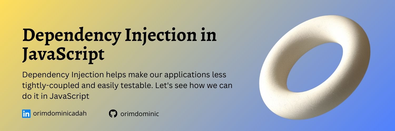 Dependency Injection in JavaScript blog header image