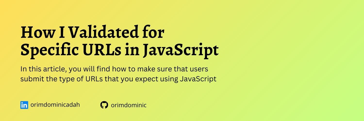 URL validation JavaScript header image